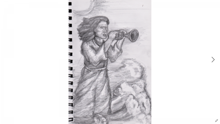 Angel Blowing a Trumpet
