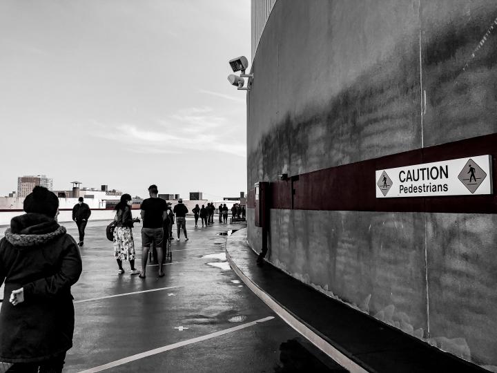 Caution: Pedestrians