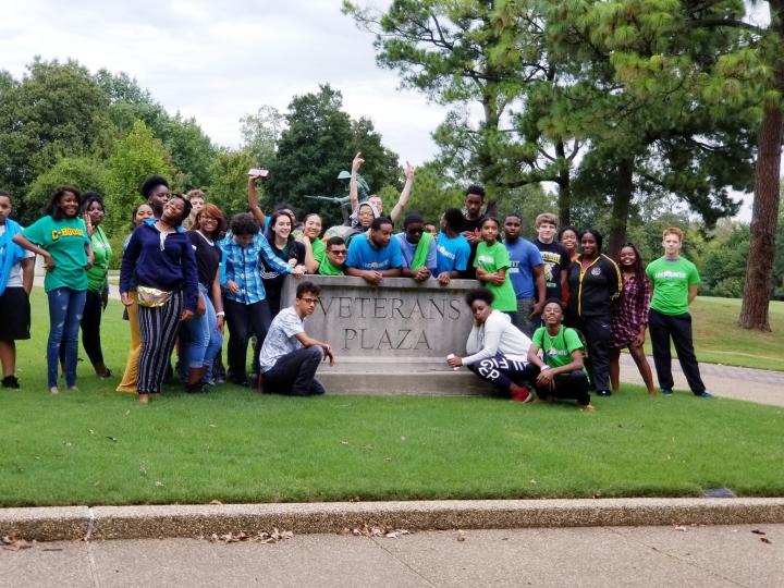 My JROTC Battalion on Veterans Day with a veterans park clean up.