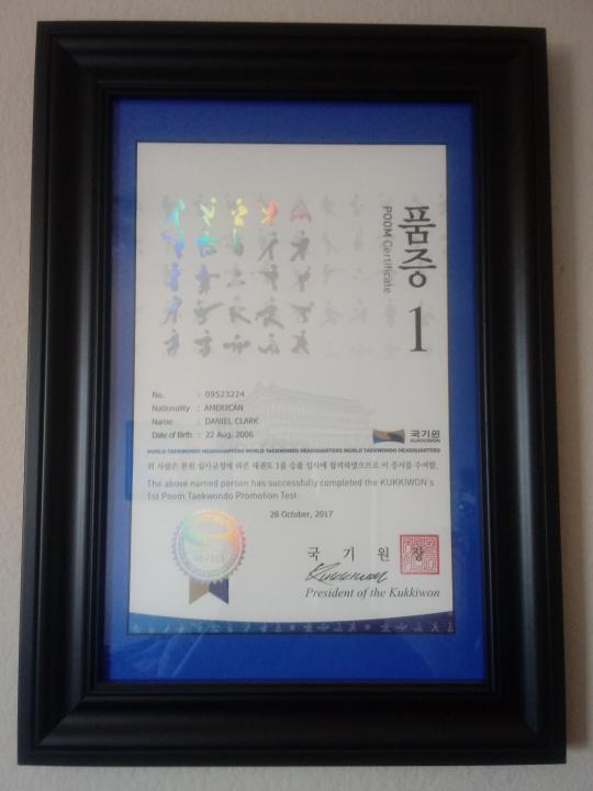 Black Belt Certificate